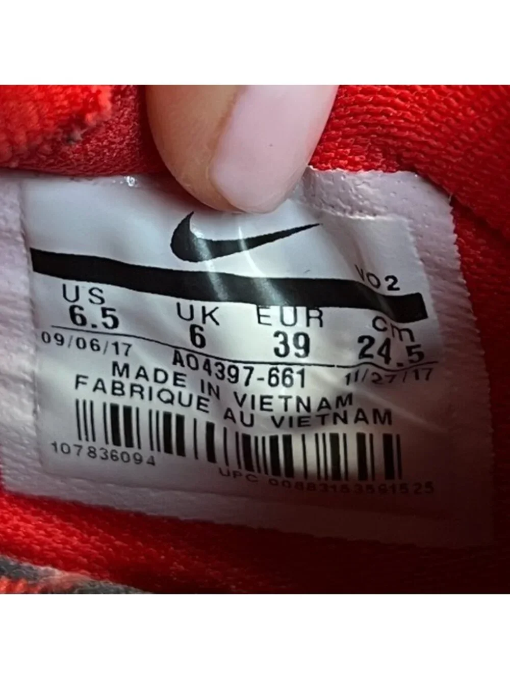 Nike Zoom Train Command Mens Size 6.5 Red White Athletic Running Shoes Sneakers